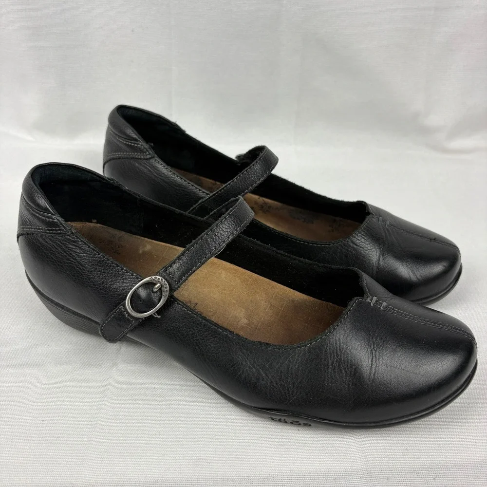 Taos Womens Mary Jane Ta Dah Shoes Size 40 EU/9 US Black Comfort Leather Casual - Picture 3 of 17